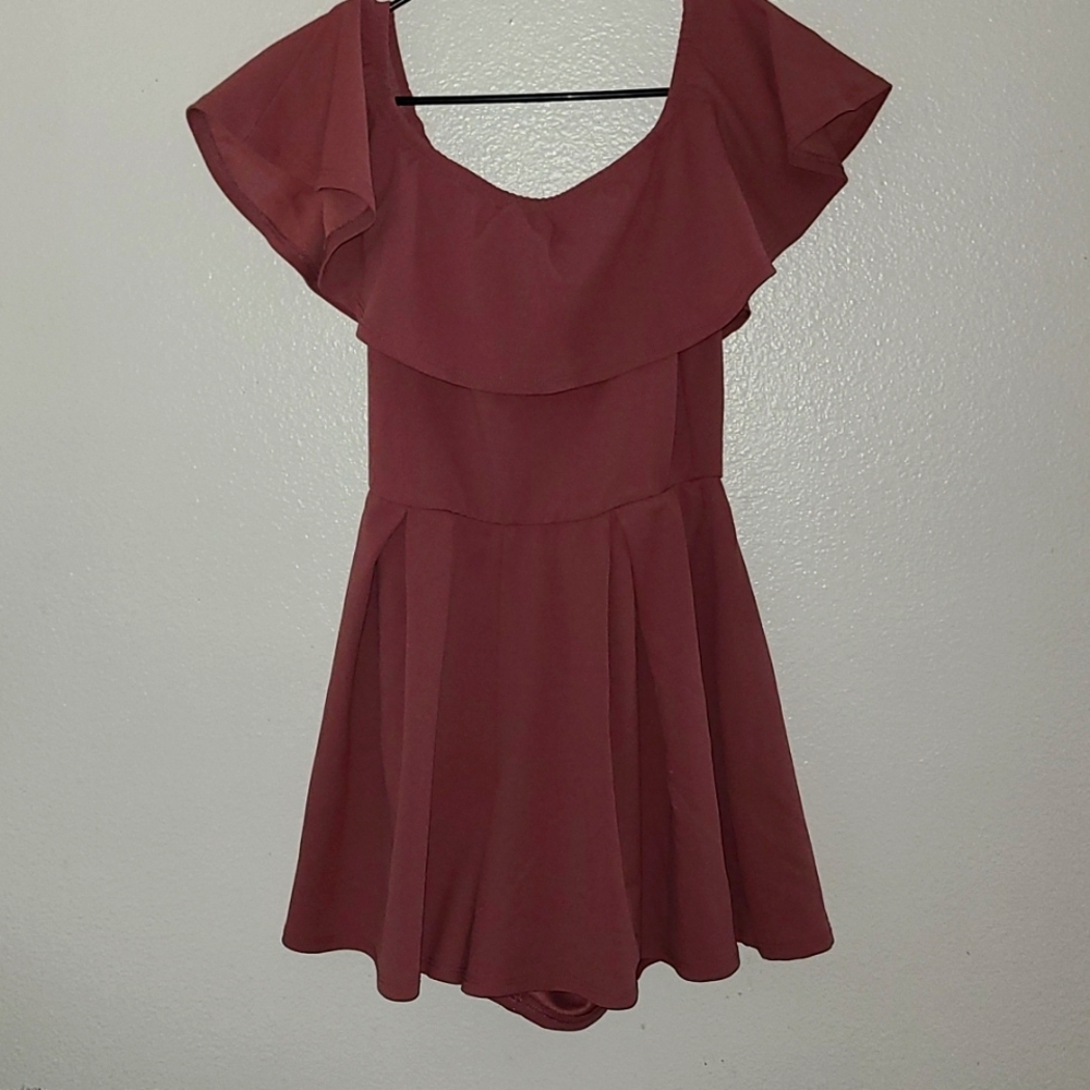 small pink kanji romper